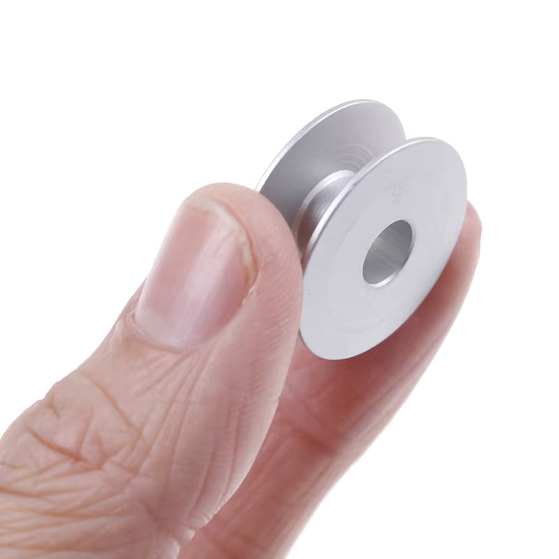 10 Stück Singer Industrielle Spulen aus Aluminium in Silber, 21 mm - Bild 2