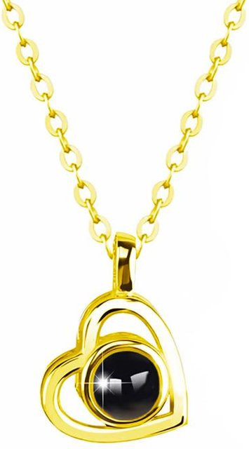 YULIN Foto Projektionskette, Edelstahl, Gold, 50 cm, Unisex - Bild 1