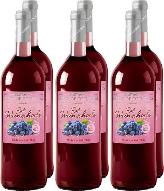 Gerstacker Weinschorle rot, 6 x 1,0 l - Bild 1