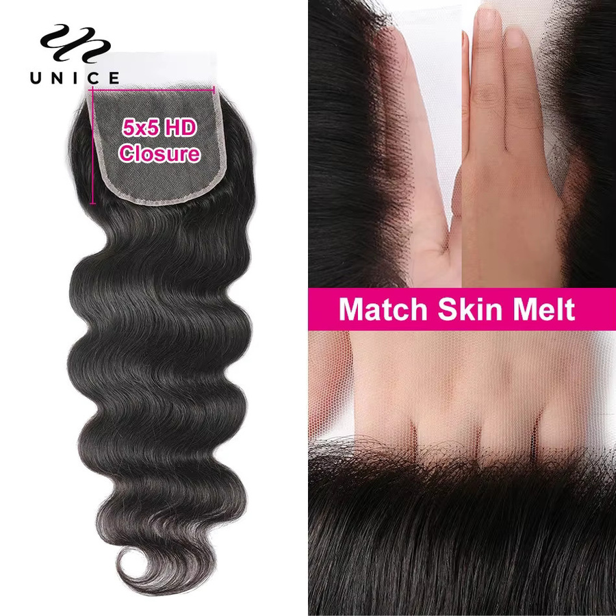 UNice Body Wave Echthaar Lace Closure, 1 Stück/Packung - Bild 5