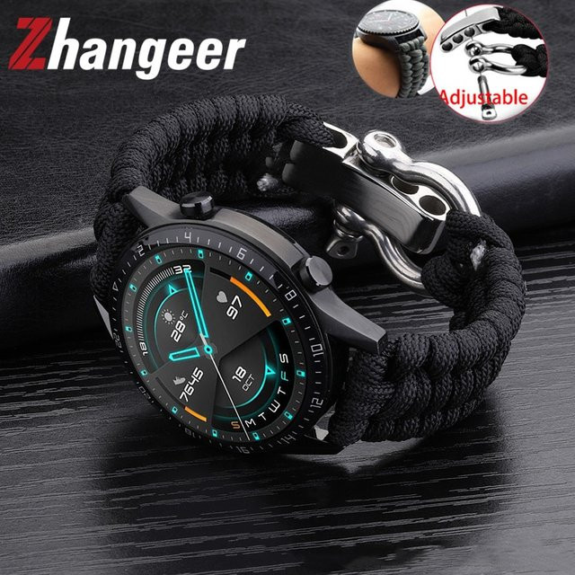 Zhangeer Uhrenarmband Nylon, Schwarz, Unisex - Bild 1