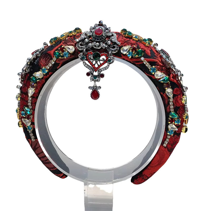 Stirnband, farbige Edelsteine, Brautschmuck - Bild 2
