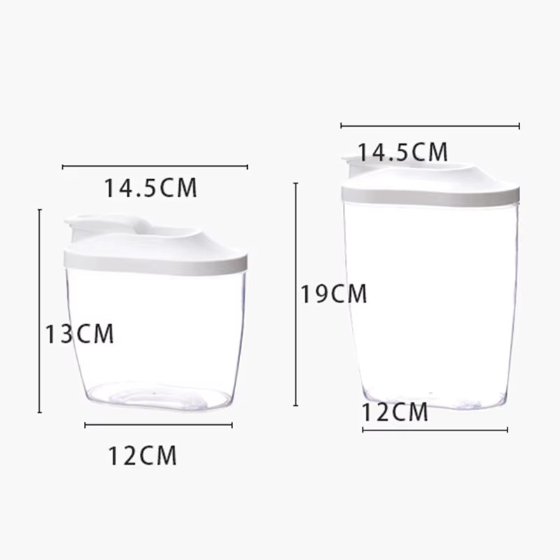 VIE LENTE Vorratsglas aus Glas und Kunststoff in Grün, versiegelte Aufbewahrungsbox für Getreide und Trockenfutter, 1000 ml oder 1500 ml - Bild 3