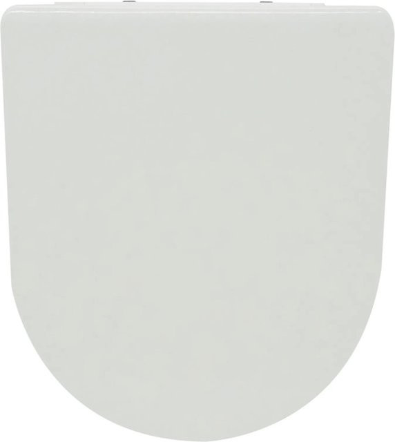 MSV WC-Sitz aus Duroplast in D-Form mit Soft-Close in Weiß, B: 45,5 cm, T: 37 cm, H: 5 cm - Bild 1