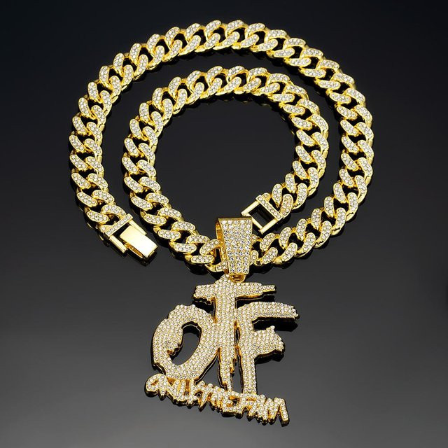 YIRAN Halskette mit Anhänger, Kupfer, Gold, Zirkonia, Kristall, Unisex - Bild 1