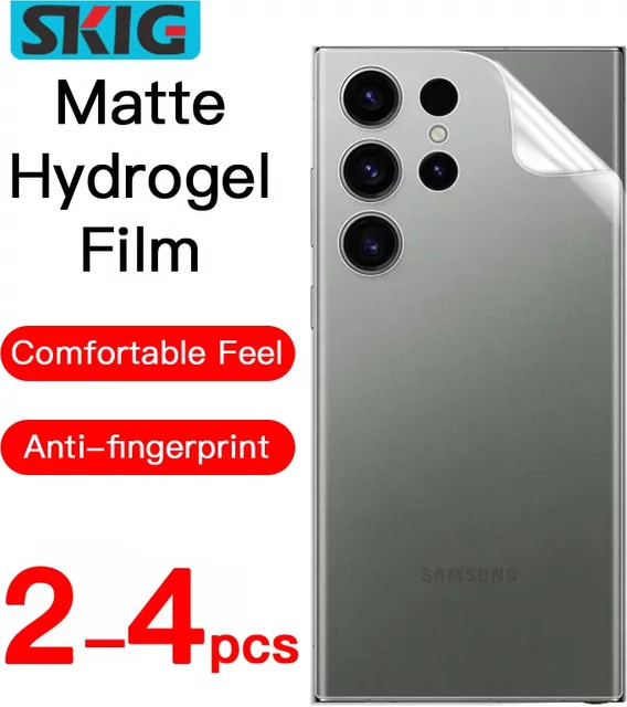 Matte Hydrogel-Displayschutzfolie für Samsung Galaxy S25 S24 S23 S22 S21 S20 Ultra Plus FE inklusive Rückseitenfolie, transparent, 2-4 Stück - Bild 1