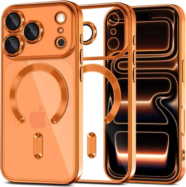 Tech-Protect Magflex MagSafe Hülle für Apple iPhone 17 Pro Max in Orange und Transparent - Bild 1
