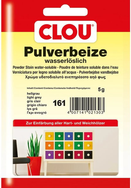 Clou Pulverbeize Hellgrau wasserbasiert 7,5 g - Bild 1