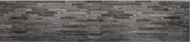 MySpotti Küchenrückwand Profix Cucina Black Bricks in Steingrau mit Aluminium-Optik B: 270 cm, H: 60 cm - Bild 1