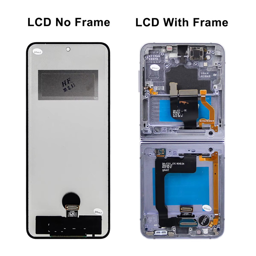 Samsung Z Flip 4 5G F721B F721W Ersatz LCD Display mit Rahmen und Touch Screen Digitizer in Schwarz - Bild 3