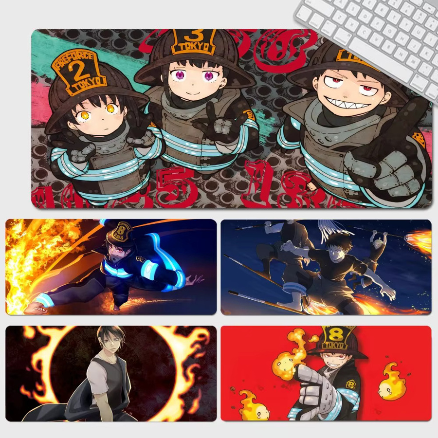 Fire Force Custom Skin verdicktes Gaming-Mauspad in Multicolour als übergroße Tastaturmatte für Notebook und Tisch - Bild 6