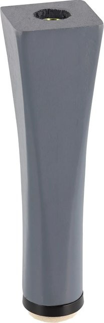 Wagner Möbelbein Wood V3 aus Kiefer in Grau mit Schraubbefestigung, Höhe: 15 cm, Breite: 4 cm, Tiefe: 3 cm - Bild 1