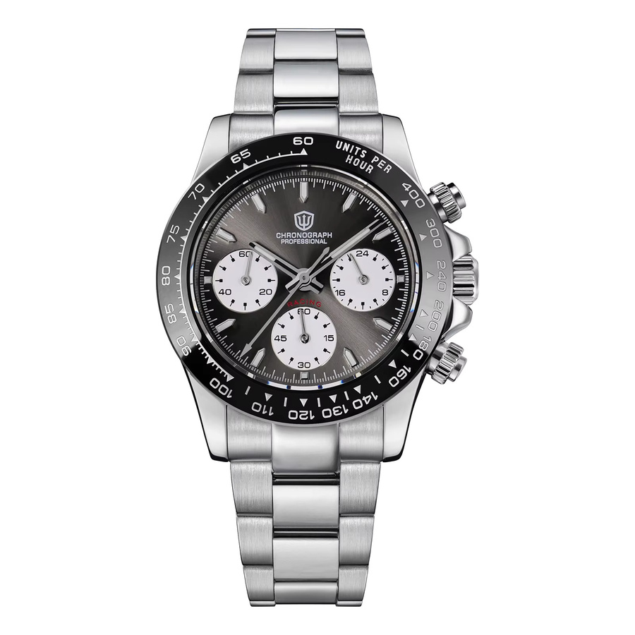 Watchdives Chronograph, Quarzwerk, Edelstahl, Blau, 10 ATM, Unisex - Bild 3