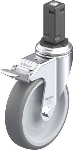 Blickle Lenkrolle LKRA-TPA 126G-11-FI-EV14 mit Feststeller, Farbe: Silber/Grau, Rad-Durchmesser: 125 mm, Tragfähigkeit: 120 kg - Bild 1