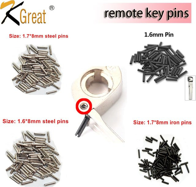 Xhorse Auto Schlüssel Blank Set für Klappfernbedienungen, 200 Stück, Schwarz, Klingenbreite: 1,6 mm oder 1,7 mm, Länge: 8 mm - Bild 1