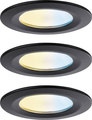 Paulmann LED-Einbauleuchte 92446 Schwarz, dimmbar, IP44 Feuchtraumgeeignet, ZigBee - Bild 1