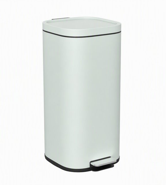 HOMCOM Küchenmülleimer mit Deckel und Pedal, 30l Abfalleimer mit Soft-Close-Funktion, herausnehmbarem Inneneimer und Fingerabdruckschutz, Grün - Bild 1