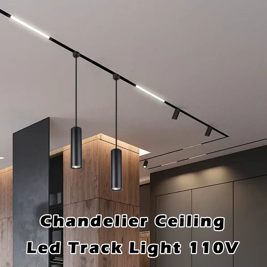 LANGYUE LED Schienenbeleuchtung Set in Schwarz mit GU10 Spots für Wohnzimmer und Shops - Bild 2