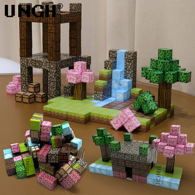 UNGH Magnetischer Block Baustein Magnet Puzzle, Bunt / Mehrfarbig, Lernspielzeug - Bild 1