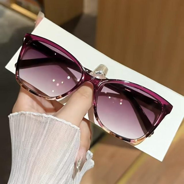 Yiran glasses Lese-Sonnenbrille Cat-Eye, Kunststoff, Unisex, grau, lila - Bild 1