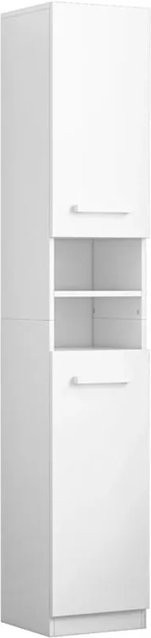 Rebiko Schrank im Loft-Stil Weiß mit 2 Türen und internen Regalen, Höhe: 180 cm - Bild 1