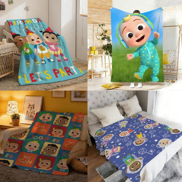 Cocomelon Flanell-Überwurfdecke für Sofa und Schlafzimmer, Multicolor, weich und warm - Bild 1