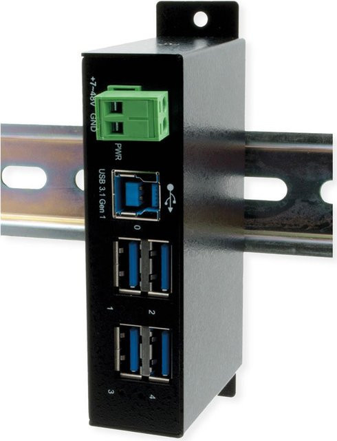 EXSYS EX-1504HMS USB 3.2 Gen 1 Schnittstellen-Hub Type-B 5000 Mbit/s Schwarz - Bild 1