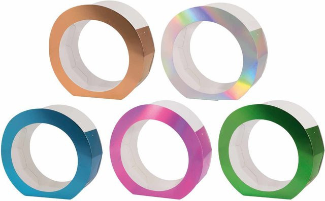 folia Laternenrohlinge aus Metallic-Karton, 5 Stück, Mehrfarbig, Höhe: 19 cm - Bild 1