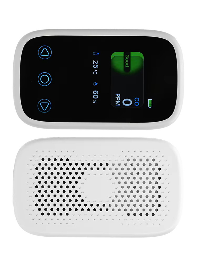 Gaqqee 3-in-1 Luftqualitätsmessgerät in Orange mit LCD-Bildschirm zur Messung von CO2, Temperatur und Luftfeuchtigkeit sowie als Monoxid-Detektor - Bild 4
