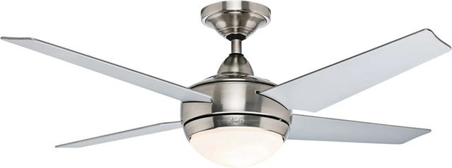 HUNTER FANS Deckenventilator Sonic in Nickel gebürstet mit Beleuchtung und Fernbedienung, Durchmesser: 132 cm - Bild 1