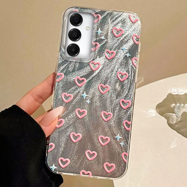 Samsung Galaxy Handyhülle mit rosa Herz im koreanischen Design für verschiedene Modelle wie A55, A16, A35 und A54 - Bild 1