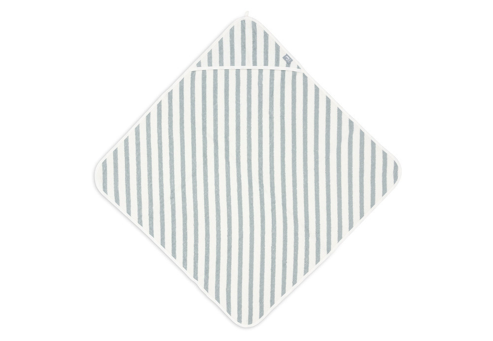 Jollein Kapuzenhandtuch Frottee Stripe Terry in Sea Green und White, B/H: 75 x 75 cm - Bild 1