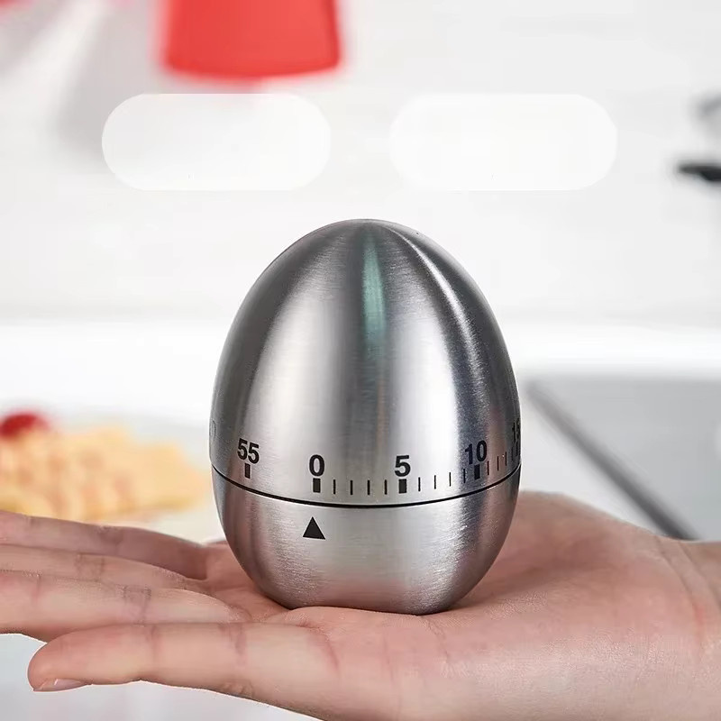 Mechanischer Küchentimer YUZI in Silber für Eier und Kochen mit Countdown-Funktion - Bild 2
