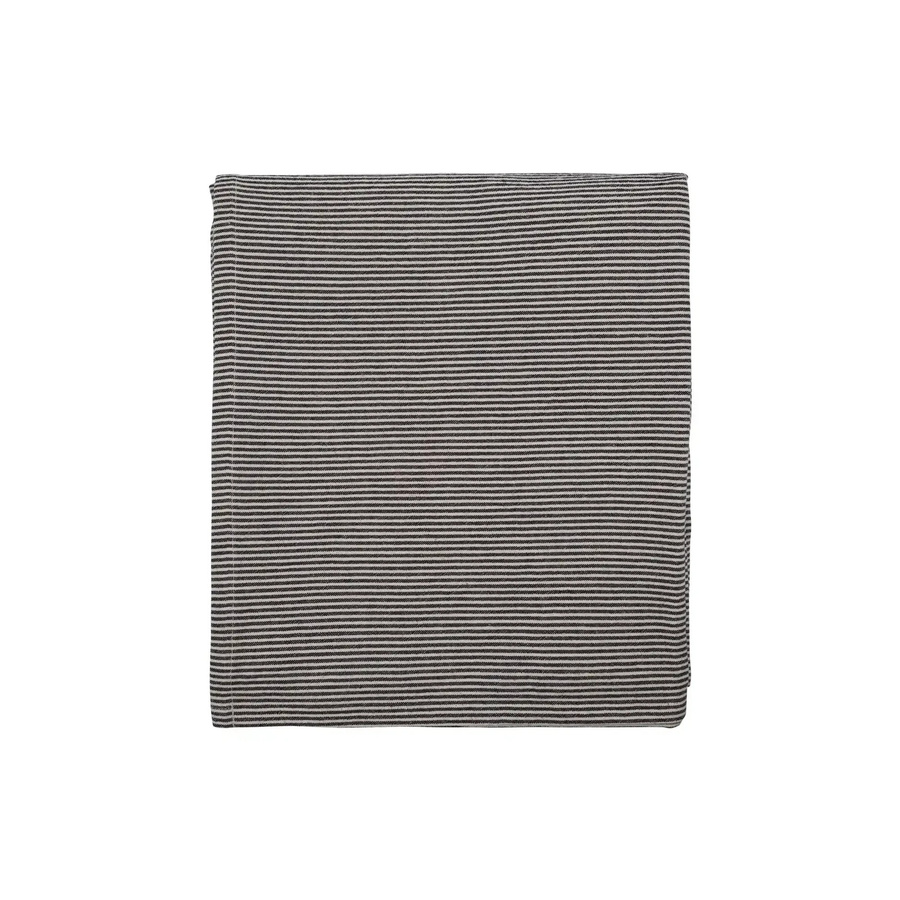 House Doctor Tischdecke Block in Schwarz und Sand mit grafischem Design, B/T: 150 x 260 cm - Bild 1