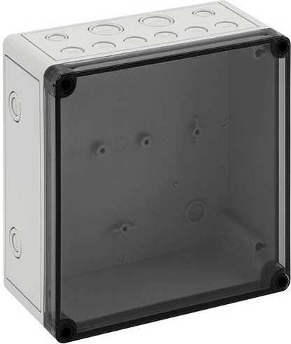 Spelsberg TK PC 1818-9-tm PV Leergehäuse aus Polycarbonat in Grau und Transparent, B/T/H: 18,0 x 18,2 x 9,0 cm - Bild 1