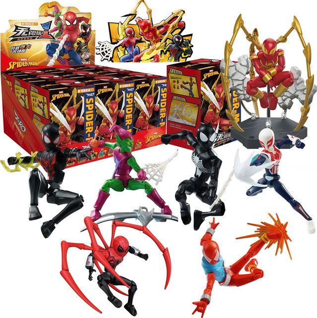 Keeppley Spider-Man: No Way Home Baustein Set mit Iron Spider, Scarlet Spider, Miles Morales und Green Goblin als Anime Figur in Multicolor - Bild 1