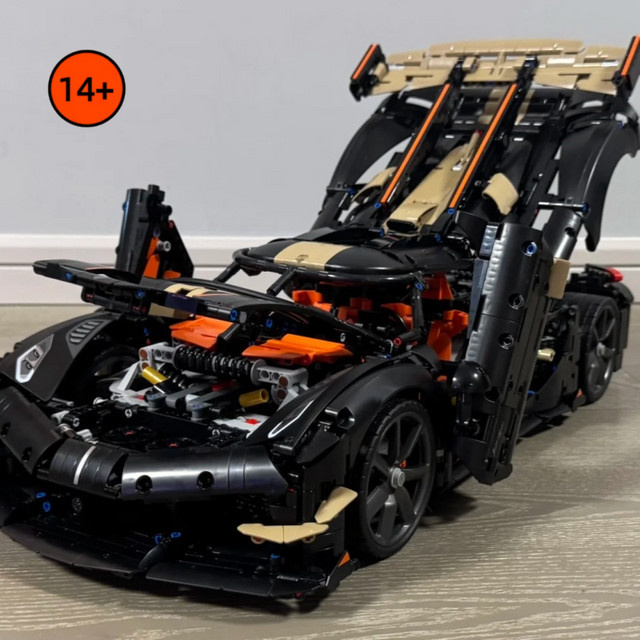 Hot Toys Technisches Rennwagen-DIY-Modellspielzeug, Supersportwagen-Bausatz, 4104 Teile, ab 14 Jahren - Bild 1