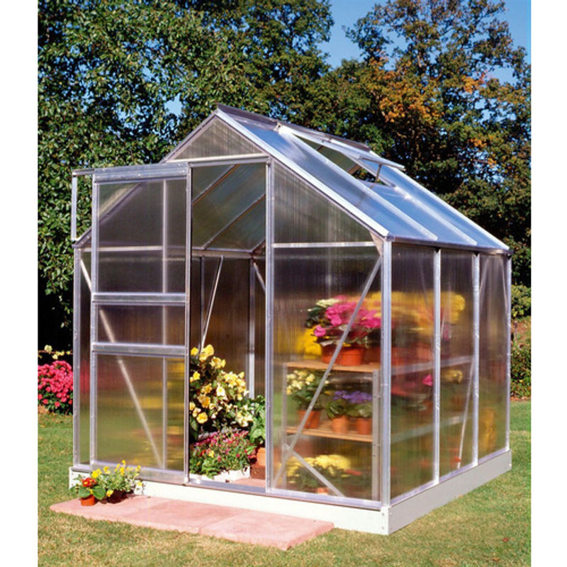 Vitavia Gewächshaus Venus mit 3,8 m² aus Aluminium und Polycarbonat in Silberfarben - Bild 5
