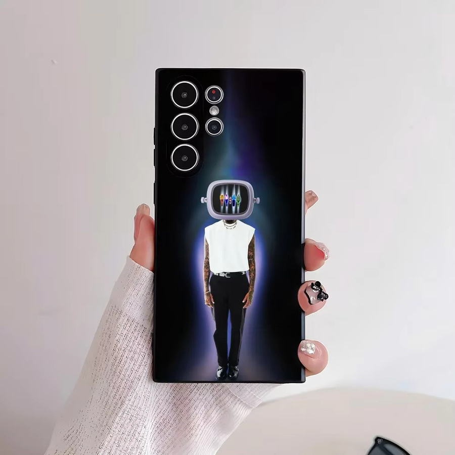 Handyhülle Chris B-Brown Rapper für Samsung Galaxy S21 S22 S23 S24 S25 Serie FE Plus Ultra in Braun aus weichem TPU - Bild 3