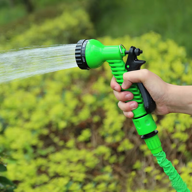 FLOWERS SPRAL Gartenschlauch mit 7-Funktionen Hochdruck-Autowaschpistole zur vielseitigen Bewässerung und Tierwäsche - Bild 3