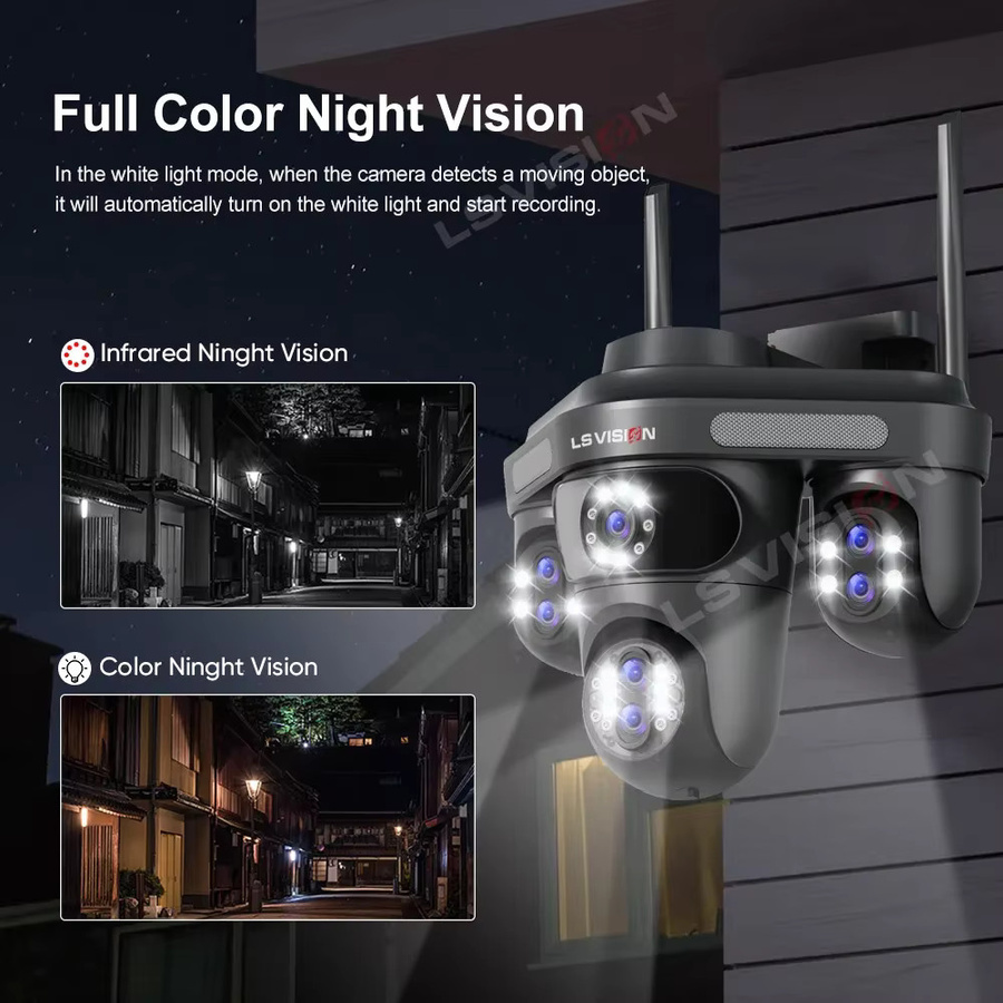 LS VISION WiFi IP Überwachungskamera für den Außenbereich mit 35 MP, 10X Zoom, Nachtsicht und PTZ-Funktion, Schwarz - Bild 6