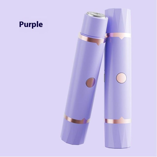 Doppelkopf Elektrorasierer Intimrasur Damen, violett - Bild 1