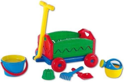Outdoor active Nachziehwagen mit Eimergarnitur Sandspielzeug 6-teiliges Set - Bild 2