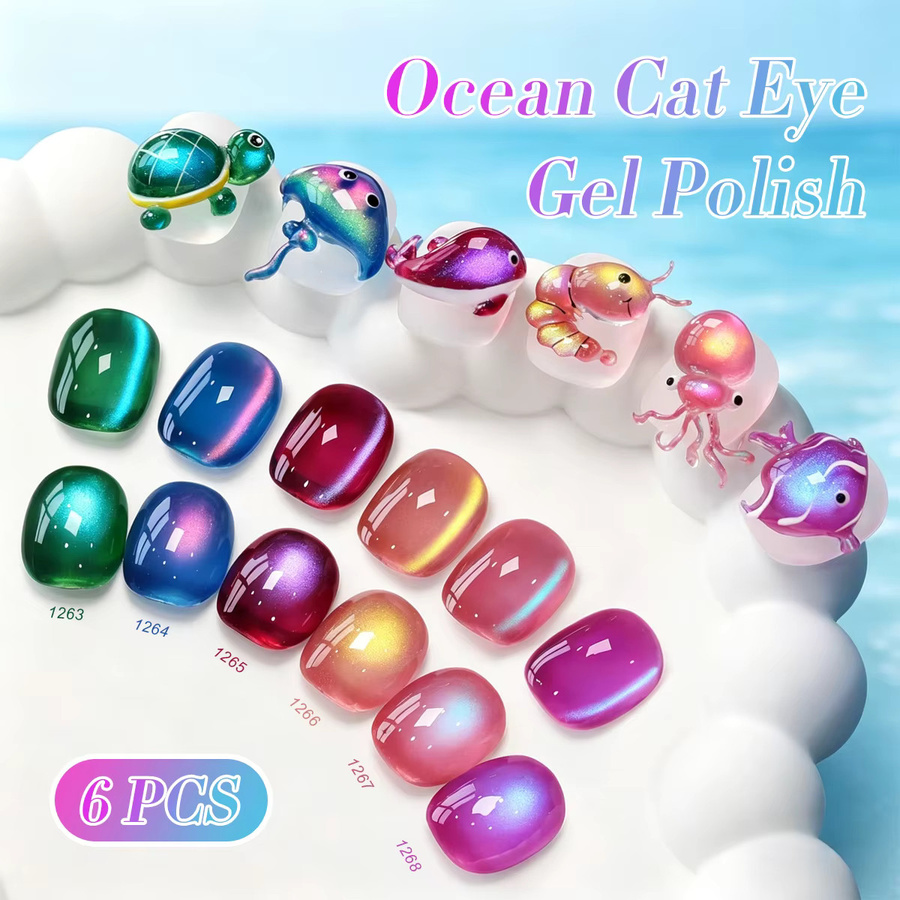 Mpow Cat Eye Gel Nagellack, Schimmernd, Zweifarbig - Bild 2