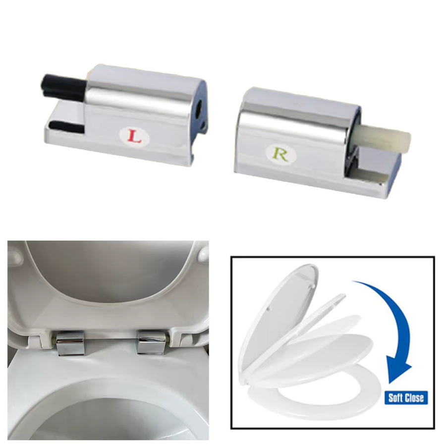 LEENKEA Soft-Close Scharniere für ovale Toilettendeckel in Chrom und Silber inklusive Montage-Set - Bild 2