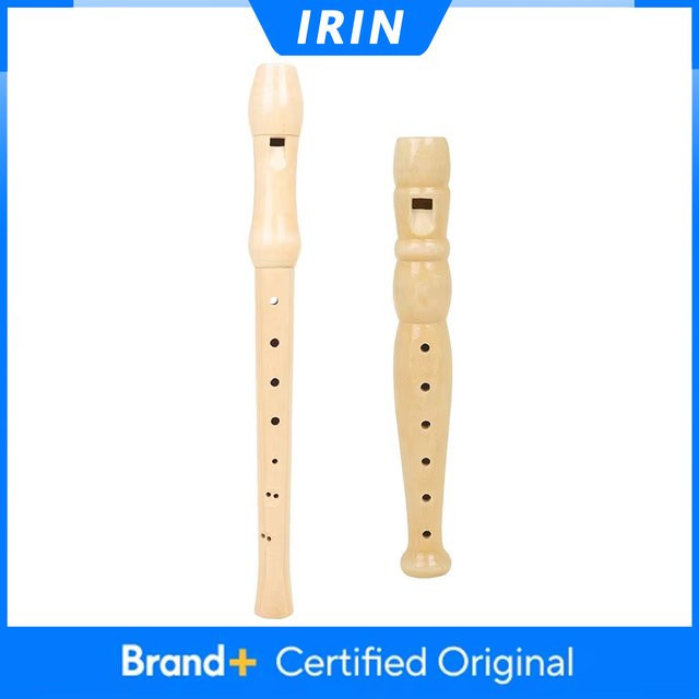 IRIN Blockflöte in Holzoptik, 6/8-Loch, Orff-Musikinstrument - Bild 1