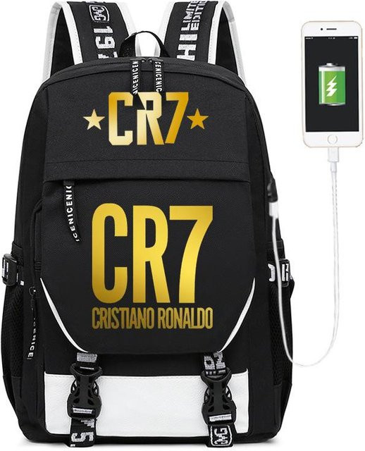 3-teiliges Schulrucksack-Set für Schüler in Schwarz aus Oxford-Stoff mit großem Fassungsvermögen, Schultasche, Schultergurt und Federmäppchen, B/T/H: 45 x 30 x 15 cm - Bild 1