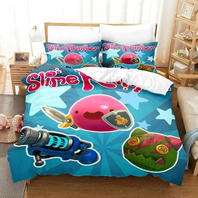 JMG Household Supplies Bettwäscheset Slime Rancher 2 mit Bettbezug und Kissenbezug, Blau, B/H: 135 x 200 cm - Bild 1