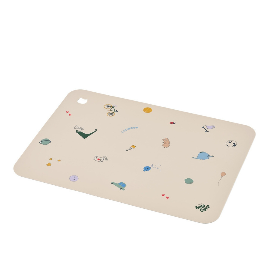 Liewood Jude Platzdeckchen Tamtam/Sandy aus Silikon, Beige/Mehrfarbig, Rechteckig - Bild 1