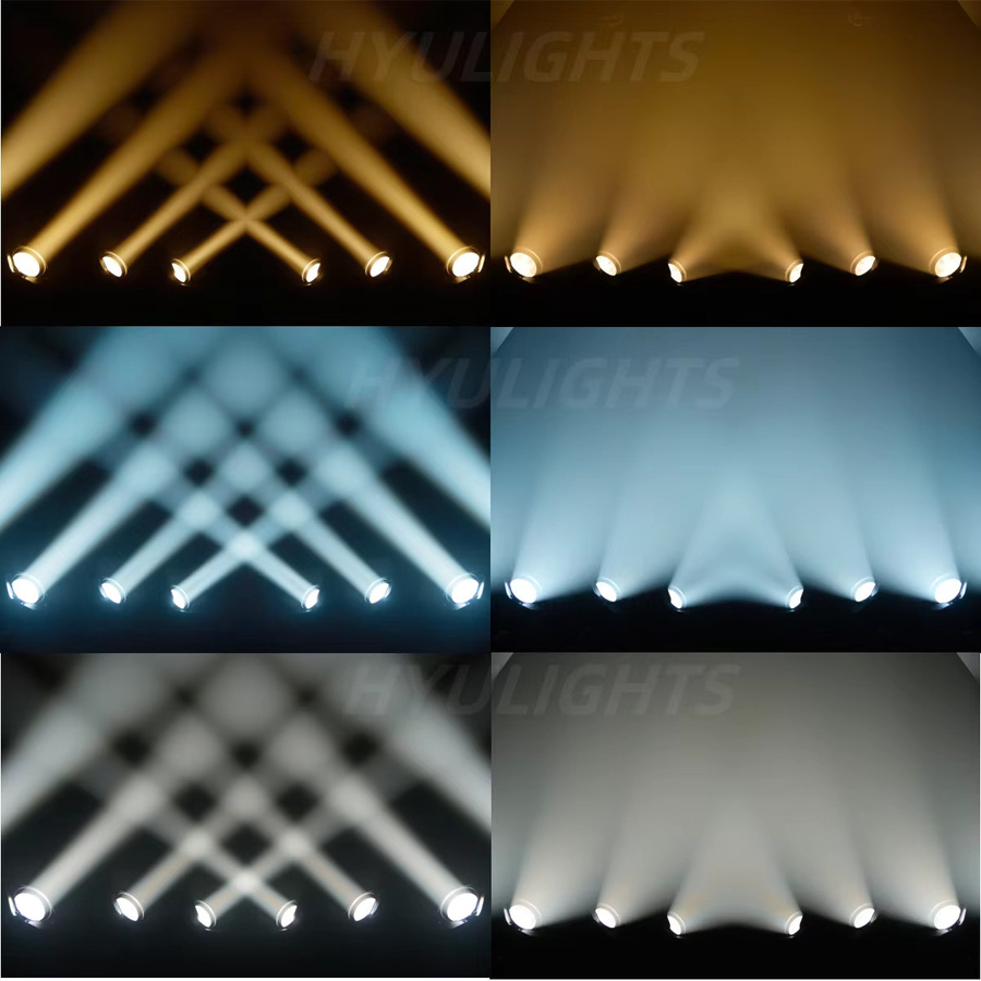 HYULIGHTS 2er Set LED Zoom Par-Scheinwerfer 250W COB mit Beam und Wash Effekt, Dimmbare Bühnenbeleuchtung in Schwarz, 3200K-7500K Warmweiß und Kaltweiß - Bild 5